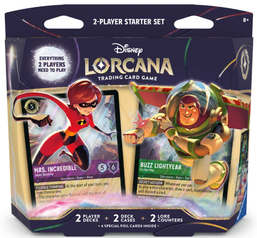 Disney Lorcana: 2-Player Starter Set (Mrs. Incredible & Buzz Lightyear) Lorcana Sealed Ravensburger