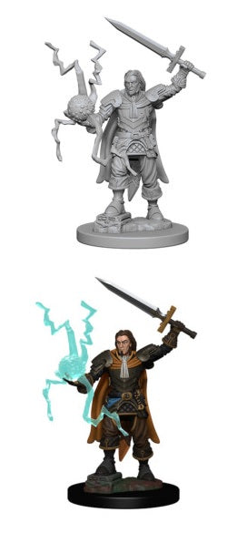Pathfinder Unpainted Miniature's: Male Human Cleric (144) Unpainted Miniatures WizKids