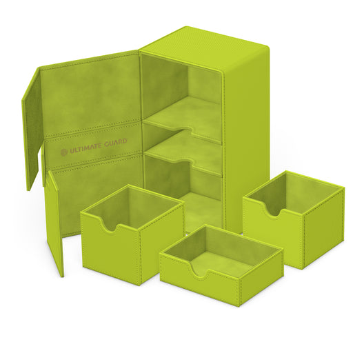 Ultimate Guard: Twin Flip'N'Tray Deck Case 200+ - Lime Deck Boxes & Storage Ultimate Guard