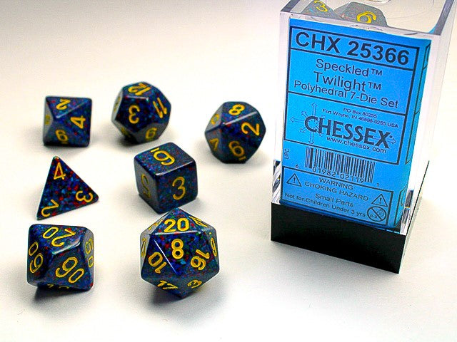 Chessex: 7-Die Set Speckled - Twilight Dice & Gaming Accessories Chessex