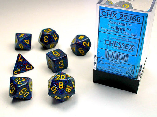 Chessex: 7-Die Set Speckled - Twilight Dice & Gaming Accessories Chessex
