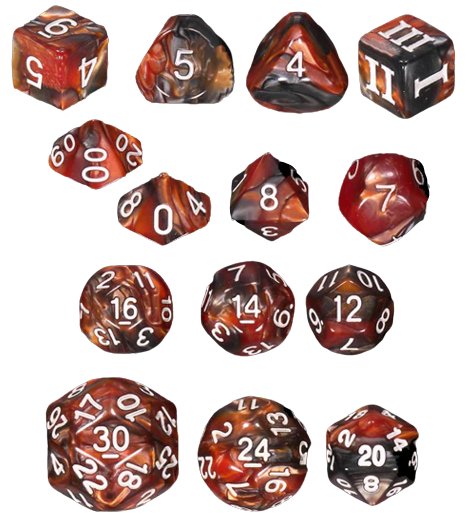 Goodman Games: Mage Bullets 14 Die Set (DCC Compatible) Dice & Gaming Accessories Impact! Miniatures