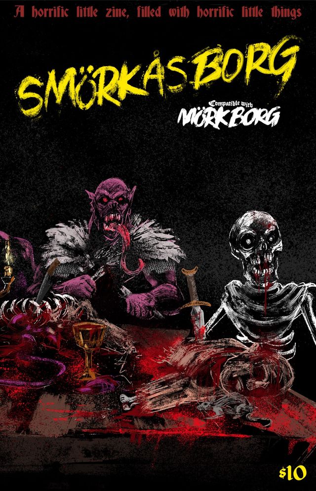 Mörk Borg: SMÖRKÅSBORG Zine #1 (18+) [Extra Gross Kickstarter Edition] Role Play Explore Dungeons