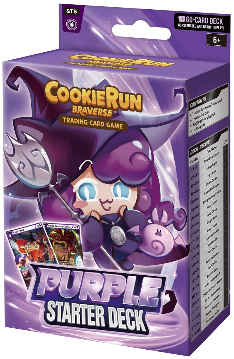 CookieRun Braverse TCG: Brave Beginning - Purple Starter Deck [ST5] CookieRun TCG CookieRun TCG