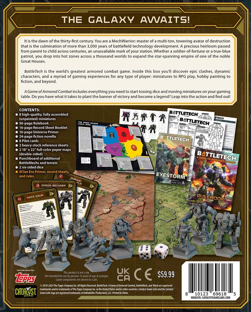 BattleTech: A Game of Armored Combat 40th Anniversary Box BattleTech Catalyst Game Labs   