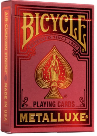 Bicycle Playing Cards: Metalluxe - Holiday Red Board Games Bicycle