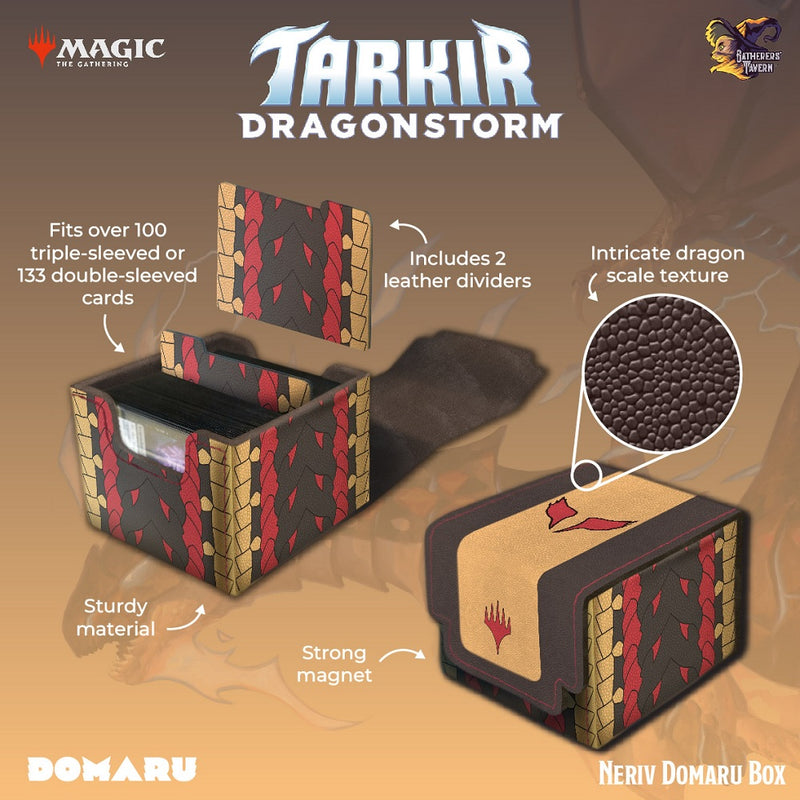 Gatherer's Tavern: DOMARU Deck Box 133+ - "Neriv" MTG Tarkir Dragonstorm Deck Boxes & Storage Gatherer's Tavern