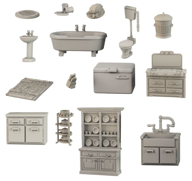 Terrain Crate: Bathroom and Kitchen Terrain Mantic Games   