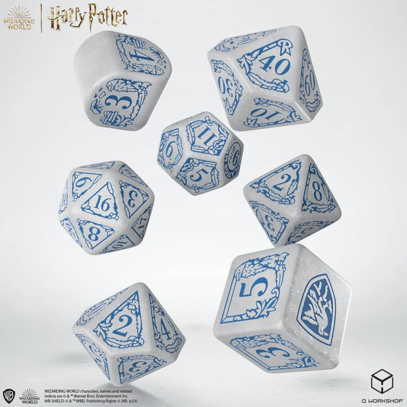 Q-Workshop: Ravenclaw White/Blue 7-Die Set Dice & Gaming Accessories Q Workshop