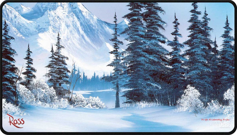Ultra Pro: Black Stitched Playmat - "Winter Paradise" Bob Ross Playmats Ultra Pro