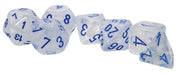 Chessex: Mega-Hedral 7 Die Dice Set Luminary Borealis - Icicle/Light Blue (20mm) Dice & Gaming Accessories Chessex