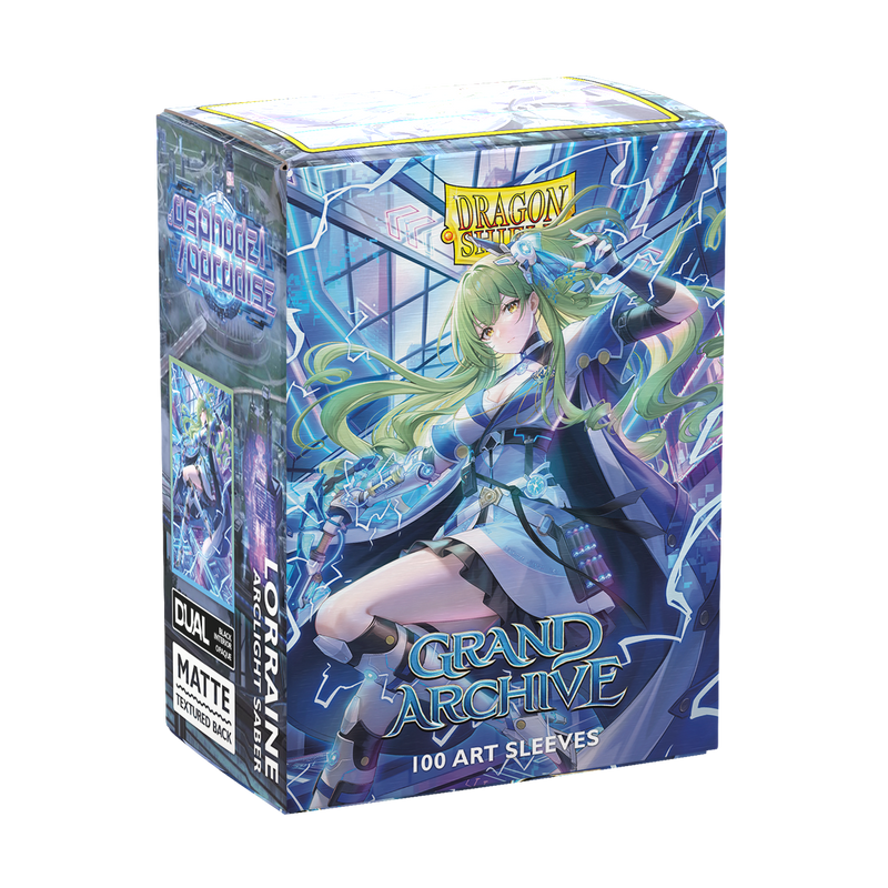 Dragon Shield: Dual Matte Art Sleeves - "Lorraine, Arclight Saber" Grand Archive 100Ct Card Sleeves Dragon Shield