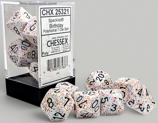 Chessex: 7-Die Set Speckled - Birthday Dice & Gaming Accessories Chessex