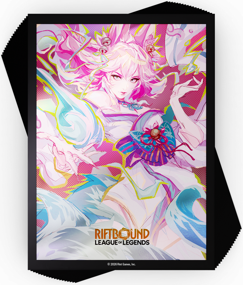 Riftbound: Art Sleeves - "Spirit Blossom Ahri" Spiritforged 100Ct Card Sleeves Riot Games