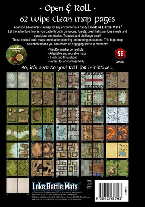 Giant Book Of Battle Mats (Revised) Tabletop RPGs Loke Mats