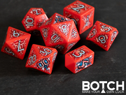 Botch Dice: 7-Die RPG Dice Set - "Melee Militia" Dice & Counters Botch Dice