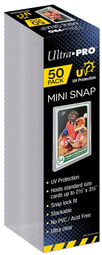 Ultra Pro: UV Mini Snap (63.5mm x 88.9mm) Card Holder (50 Pack) Card Holders & Protectors Ultra Pro
