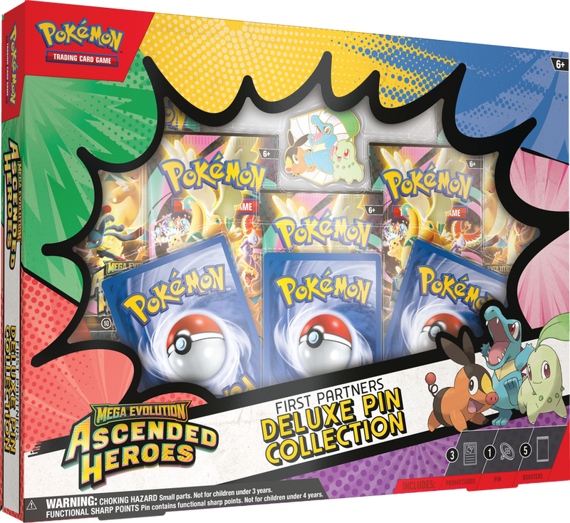 Pokémon Mega Evolution: Ascended Heroes - First Partners Deluxe Pin Collection (Limit 2) Pokemon Sealed Pokémon