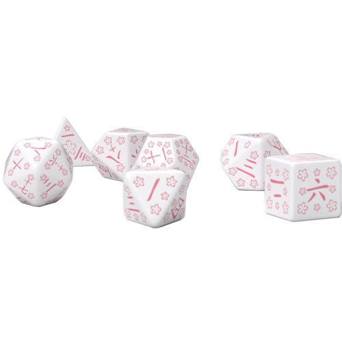 Q-Workshop: Japanese Cherry Blossoms 7-Die Set Dice & Gaming Accessories Q Workshop