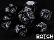 Botch Dice: 7-Die RPG Dice Set - "Heart of Darkness" Dice & Counters Botch Dice