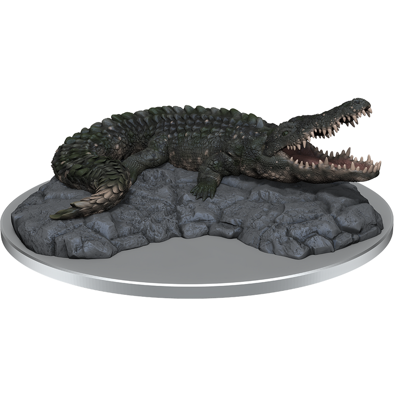 WizKids Deep Cuts Unpainted Miniatures: W21 Giant Crocodile Unpainted Miniatures WizKids
