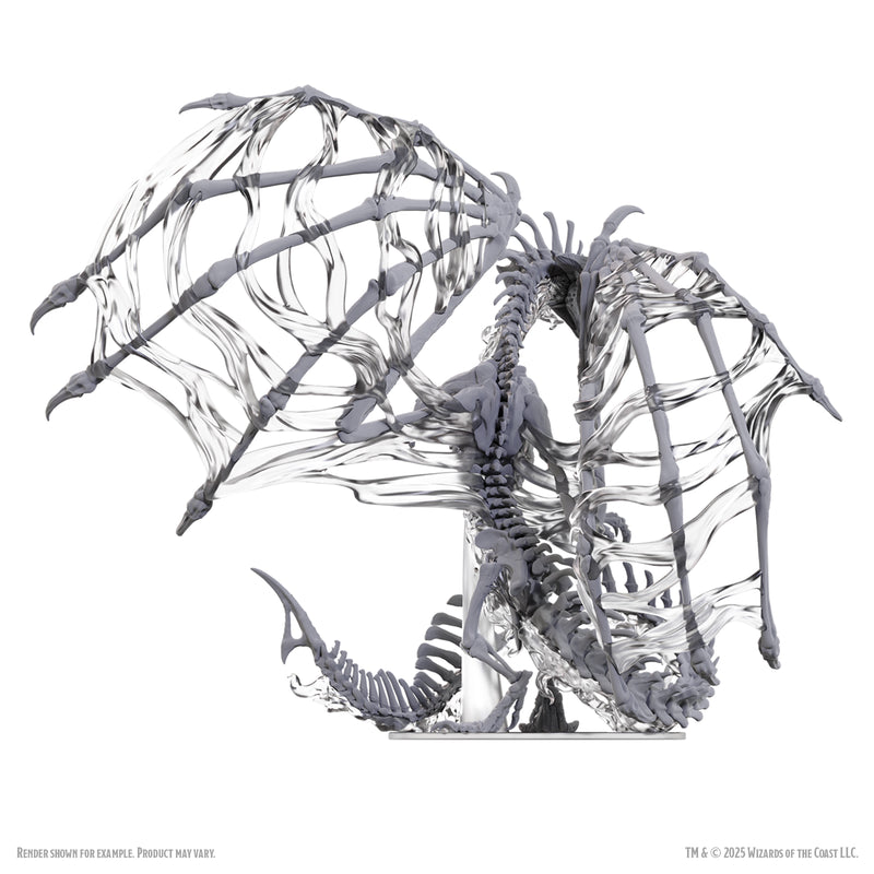D&D Nolzur’s Marvelous Miniatures: Premium Unpainted Set - Black Dracolich (Gargantuan) RPG Miniatures WizKids