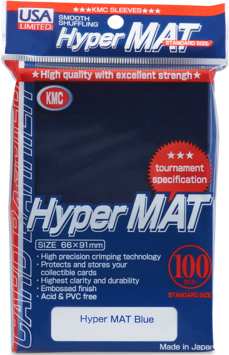 KMC: Hyper Mat Blue 100ct Card Sleeves KMC Sleeves