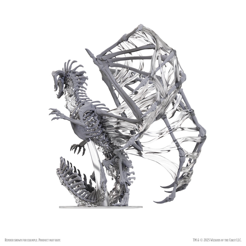 D&D Nolzur’s Marvelous Miniatures: Premium Unpainted Set - Black Dracolich (Gargantuan) RPG Miniatures WizKids