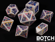 Botch Dice: 7-Die RPG Dice Set - "Celestial Dawn" Dice & Counters Botch Dice