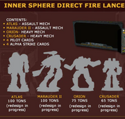 BattleTech: ForcePack - Inner Sphere Direct Fire Lance BattleTech Catalyst Game Labs   