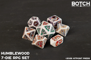 Botch Dice: 7-Die RPG Dice Set - "Humblewood" Dice & Counters Botch Dice