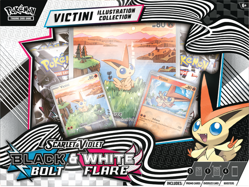 Pokémon Scarlet & Violet: Black Bolt & White Flare - Victini Illustration Collection (Limit 6 Per Person) Pokemon Sealed Pokémon