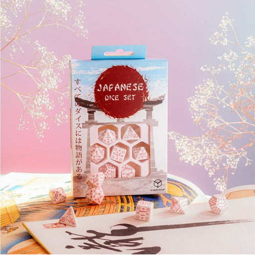 Q-Workshop: Japanese Cherry Blossoms 7-Die Set Dice & Gaming Accessories Q Workshop