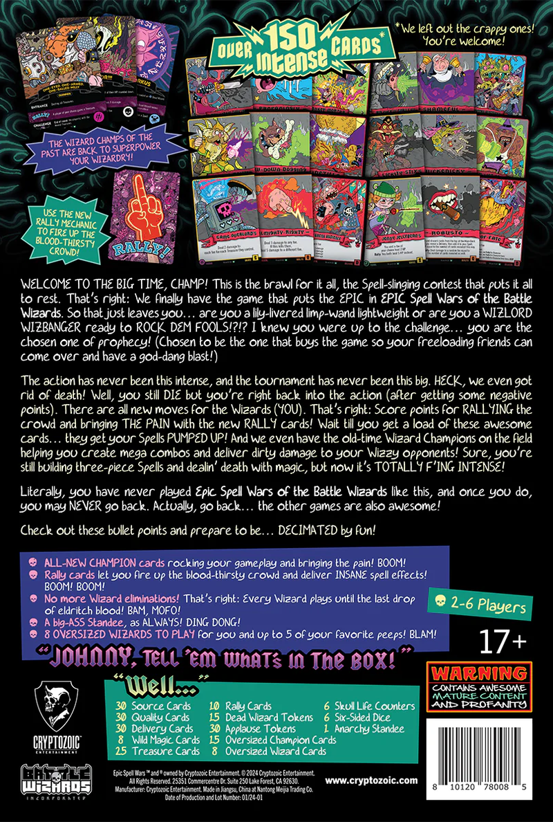 Epic Spell Wars Of The Battle Wizards: Anarchy at the Arena Board Games Cryptozoic   