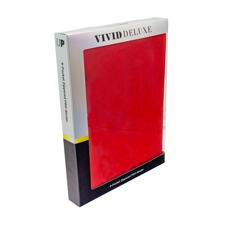 Ultra Pro: 9-Pocket Zippered Pro Binder Vivid Deluxe - Red Binders & Pages Ultra Pro
