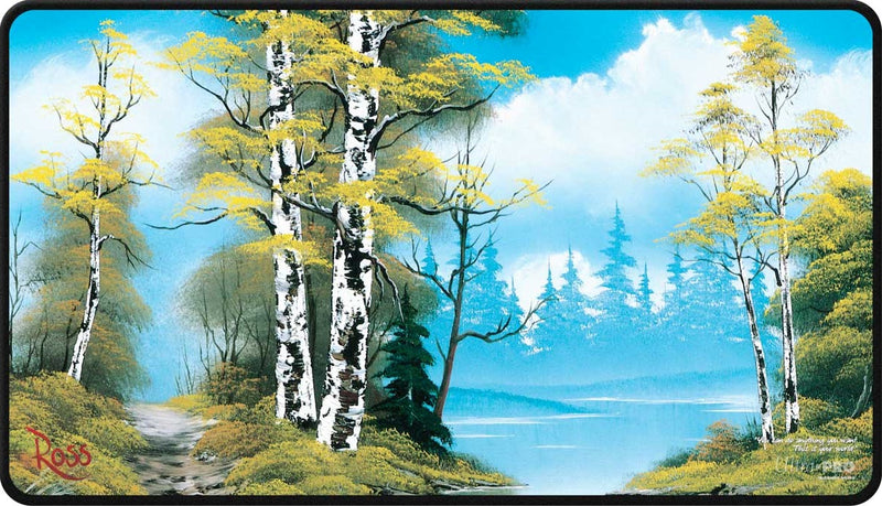 Ultra Pro: Black Stitched Playmat - "Lakeside Path" Bob Ross Playmats Ultra Pro
