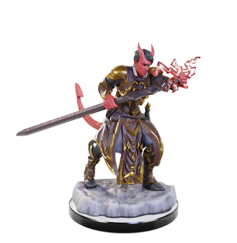 D&D Nolzur's Marvelous Miniatures: W22 Tiefling Warlocks Unpainted Miniatures WizKids