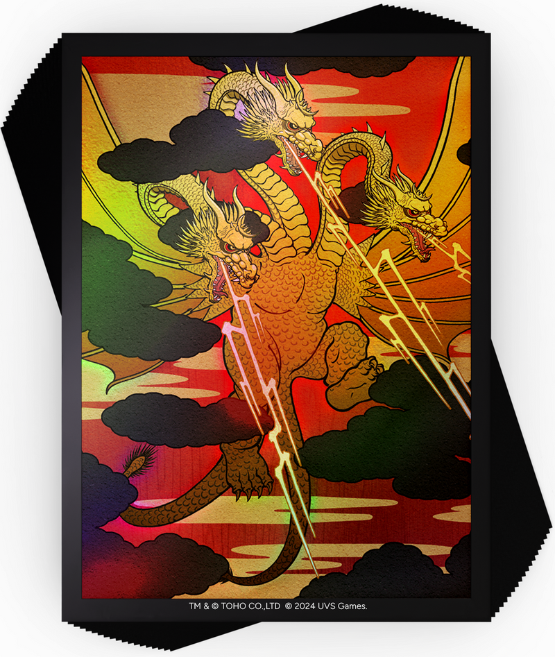 UniVersus: Holofoil Art Sleeves - "Ghidorah" Godzilla 100Ct Card Sleeves UniVersus