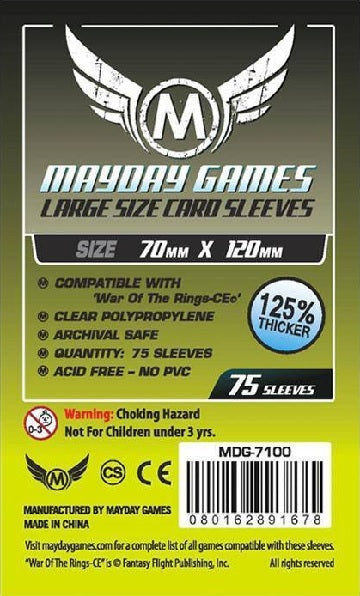 Mayday: Premium Tarot Sleeves 70mm X 120mm 75Ct Card Sleeves Mayday Games
