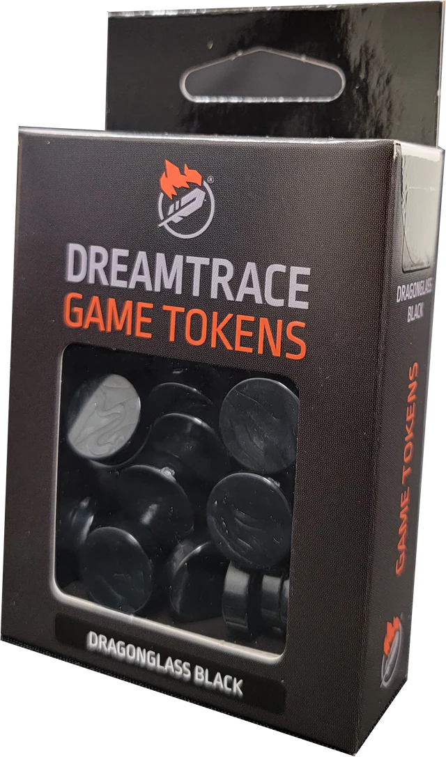 Dreamtrace Game Tokens: Dragonglass Black Board Games Taps Games
