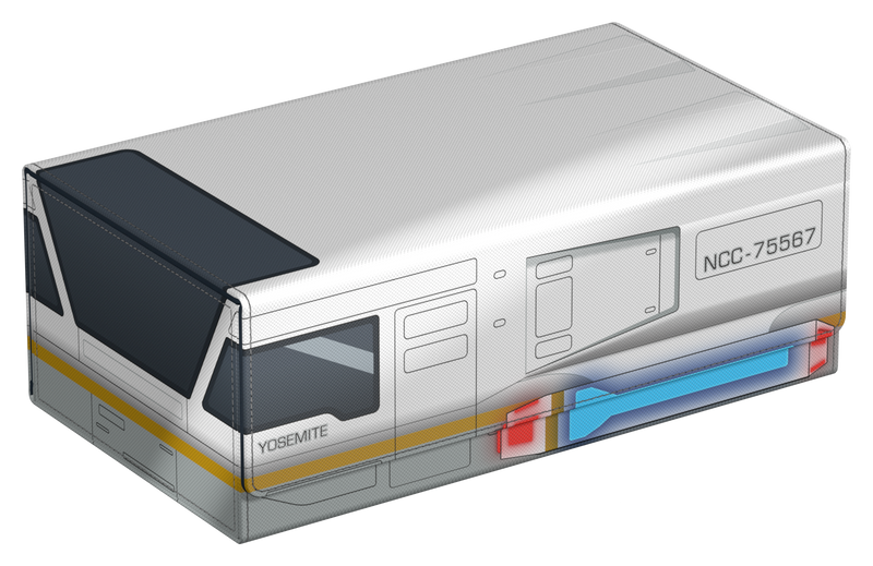 Ultimate Guard: Squaroes Collector Case 1000+ - "Shuttlecraft Yosemite" Paramount Star Trek Lower Decks Deck Boxes & Storage Ultimate Guard