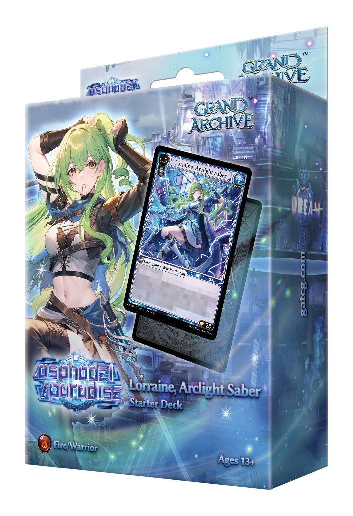 Grand Archive TCG: ASPHODEL/PARADISE Starter Deck - Lorraine, Arclight Saber (Release Date: August 21) Grand Archive Sealed Weebs of the Shore