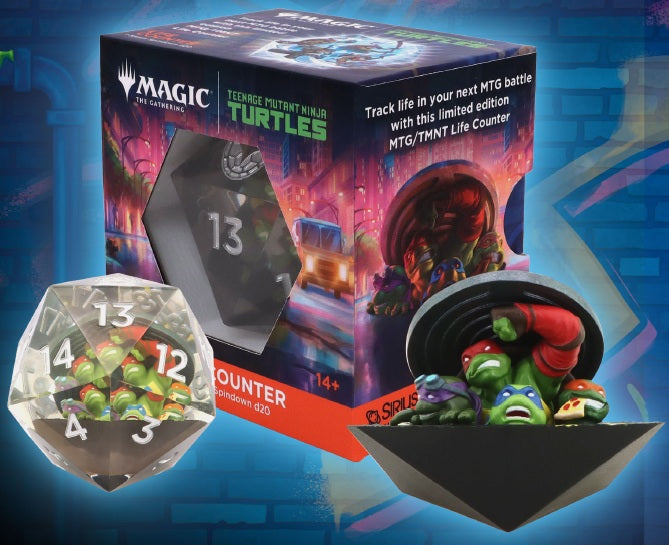 Sirius Dice: 55mm Spindown D20 Die "TMNT" MTG Teenage Mutant Ninja Turtles Dice & Gaming Accessories Sirius Dice