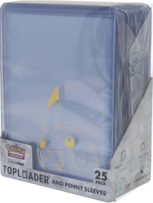 Ultra Pro: Toploader & Clear Sleeves Combo - "Pikachu" Pokémon 25Ct (Limit 10) Card Sleeves Ultra Pro