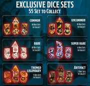 Sirius Dice: D&D Castle Ravenloft - Mystery Bag 7-Die RPG Set w/Coin & Dice Bag Dice & Gaming Accessories Sirius Dice
