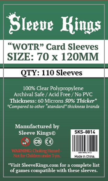 Sleeve Kings: "WOTR" Sleeves 70mm x 120mm 110Ct Card Sleeves Sleeve Kings
