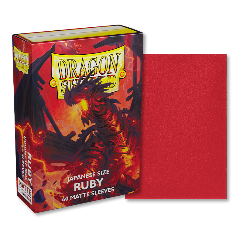 Dragon Shield: Japanese Size Sleeves - Matte Ruby 60Ct Card Sleeves Dragon Shield