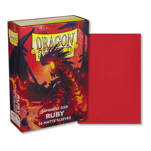 Dragon Shield: Japanese Size Sleeves - Matte Ruby 60Ct Card Sleeves Dragon Shield