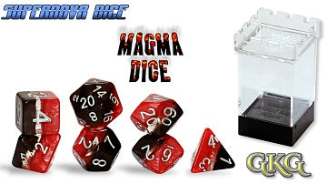 Gate Keeper Games: "Magma Dice” Supernova Dice 7-Die Set Dice & Gaming Accessories Gate Keeper Games