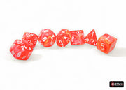 Chessex: 7-Die Set Luminary Festive - Dahlia/White Dice & Gaming Accessories Chessex